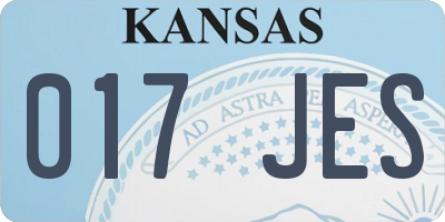 KS license plate 017JES