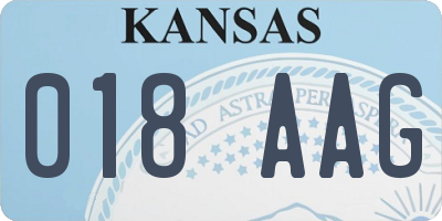 KS license plate 018AAG