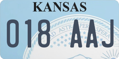 KS license plate 018AAJ