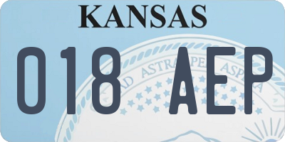 KS license plate 018AEP