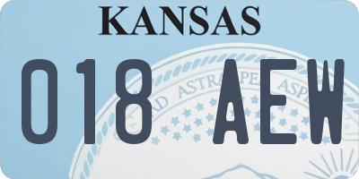 KS license plate 018AEW