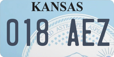 KS license plate 018AEZ