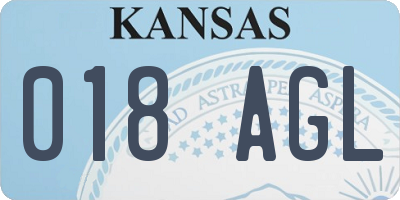 KS license plate 018AGL