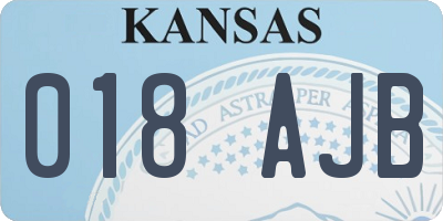 KS license plate 018AJB