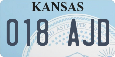 KS license plate 018AJD