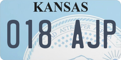 KS license plate 018AJP