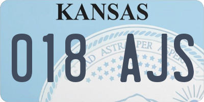 KS license plate 018AJS