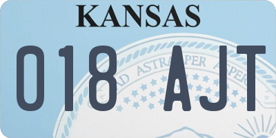 KS license plate 018AJT