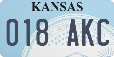 KS license plate 018AKC