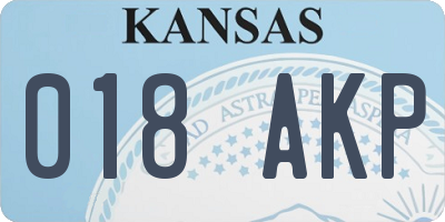 KS license plate 018AKP