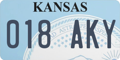 KS license plate 018AKY
