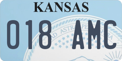 KS license plate 018AMC
