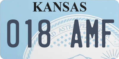 KS license plate 018AMF