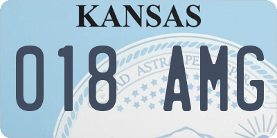 KS license plate 018AMG