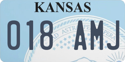 KS license plate 018AMJ