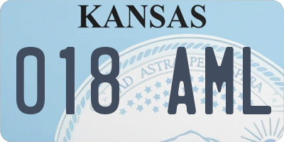 KS license plate 018AML