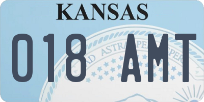 KS license plate 018AMT