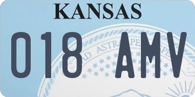 KS license plate 018AMV
