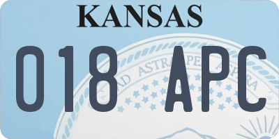 KS license plate 018APC