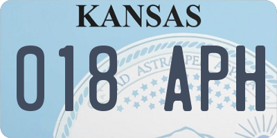 KS license plate 018APH