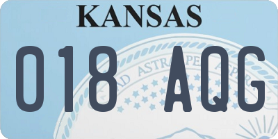 KS license plate 018AQG