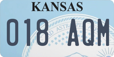 KS license plate 018AQM