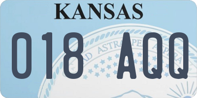 KS license plate 018AQQ