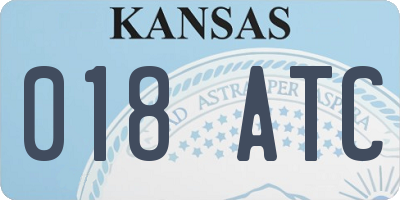 KS license plate 018ATC