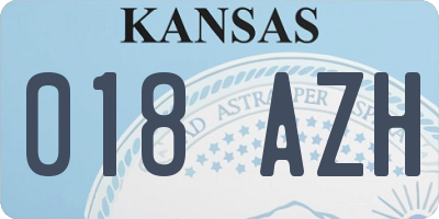 KS license plate 018AZH