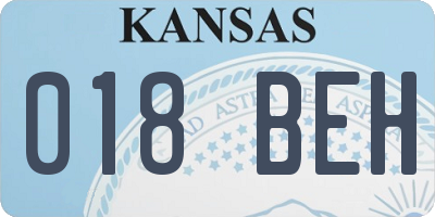 KS license plate 018BEH