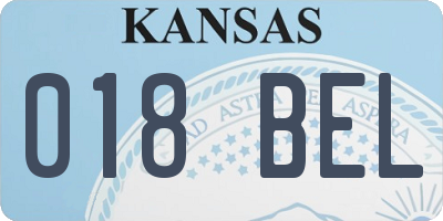 KS license plate 018BEL