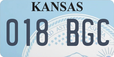 KS license plate 018BGC