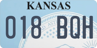 KS license plate 018BQH