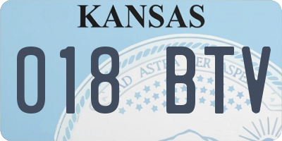 KS license plate 018BTV