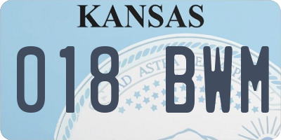 KS license plate 018BWM