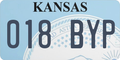 KS license plate 018BYP