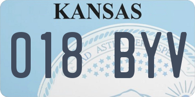 KS license plate 018BYV