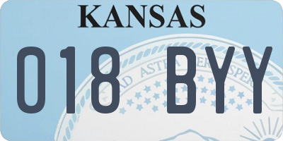 KS license plate 018BYY
