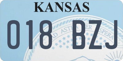 KS license plate 018BZJ