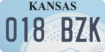 KS license plate 018BZK