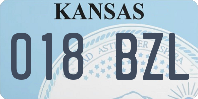 KS license plate 018BZL