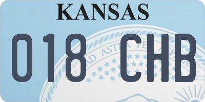 KS license plate 018CHB