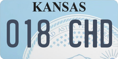 KS license plate 018CHD