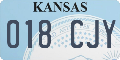 KS license plate 018CJY