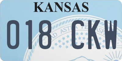 KS license plate 018CKW