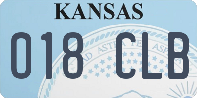 KS license plate 018CLB