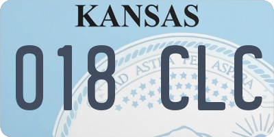 KS license plate 018CLC