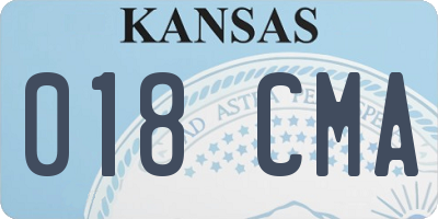 KS license plate 018CMA