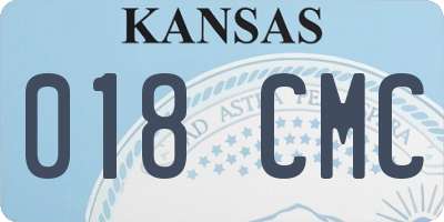 KS license plate 018CMC