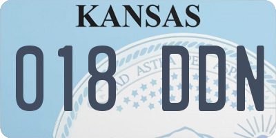 KS license plate 018DDN